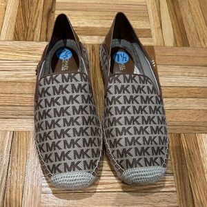Michael Kors Monogram Brown Loafers 7.5